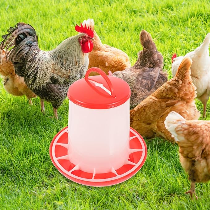 Chicken Feeder Kit No Waste Plastic Poultry Feeder for Chicks Brooder Box