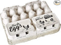 Half Dozen Empty Egg Cartons- 15 Full Dozen Can Split to 30 Half Dozen Size Cartons- Securely Holds 6 or 12 Extra Large Eggs