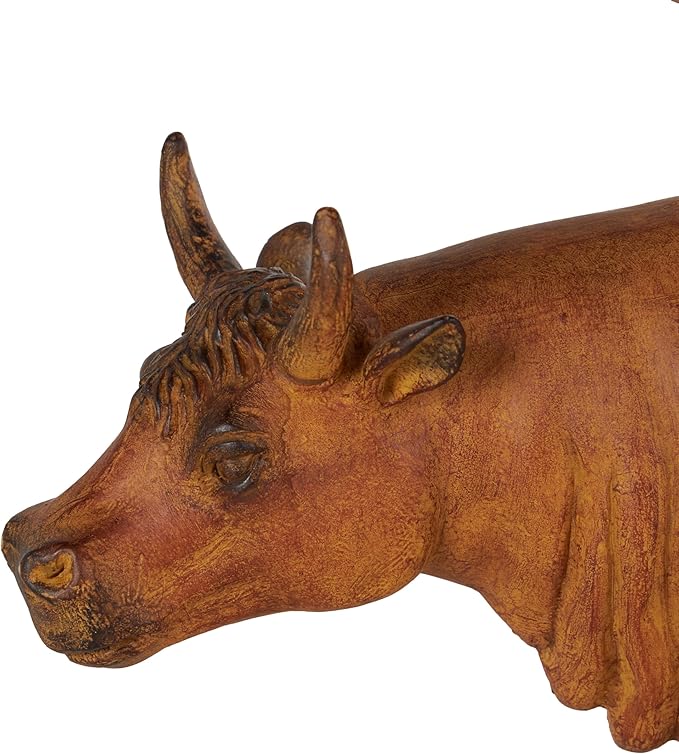 Deco 79 Resin Farm Animals Stacked Sculpture, 15" x 5" x 17", Copper