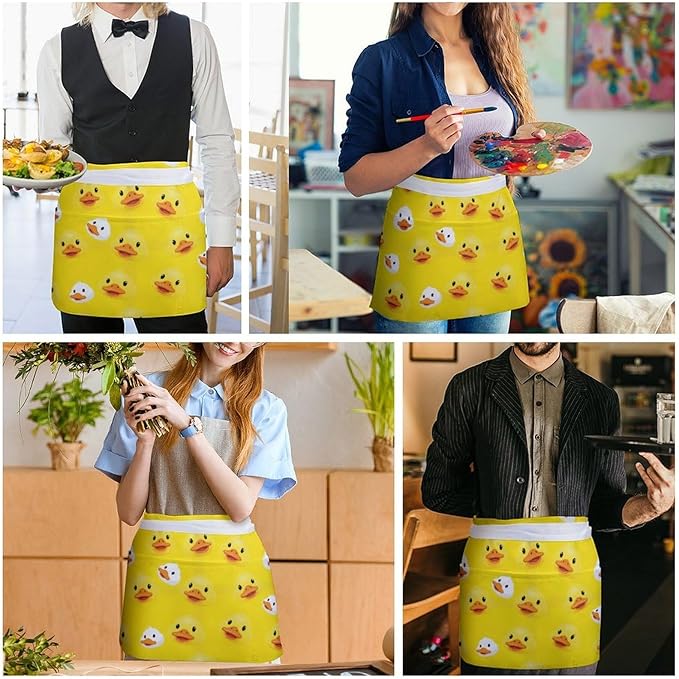 Server Waitress Waist Apron Cooking Kitchen Restaurant Aprons for Women Men