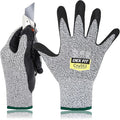 DEX FIT Level 5 Cut Resistant Gloves Cru553, 3D-Comfort Fit, Firm Grip, Thin & Lightweight, Touch-Screen Compatible, Durable, Breathable & Cool, Machine Washable; Grey M (8) 1 Pair