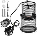 VIHOSE 1 Pcs Retractable Reptile Heat Lamp Holder Reptile Anti Scald Lampshade Ceramic Heat Emitter Heating Lamp Shade with Switch for Pet Amphibian Snakes Lizards Turtle Frogs Chicks, Without Bulb