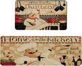 Roszwtit Farmhouse Kitchen Rugs and Mats Set of 2, Home is The Kitchen Chef Kitchen Mat, Seasonal Holiday Cooking Sets Washable Non-Slip Floor Mats for Home Kitchen Decor - 17x29 and 17x47 Inch