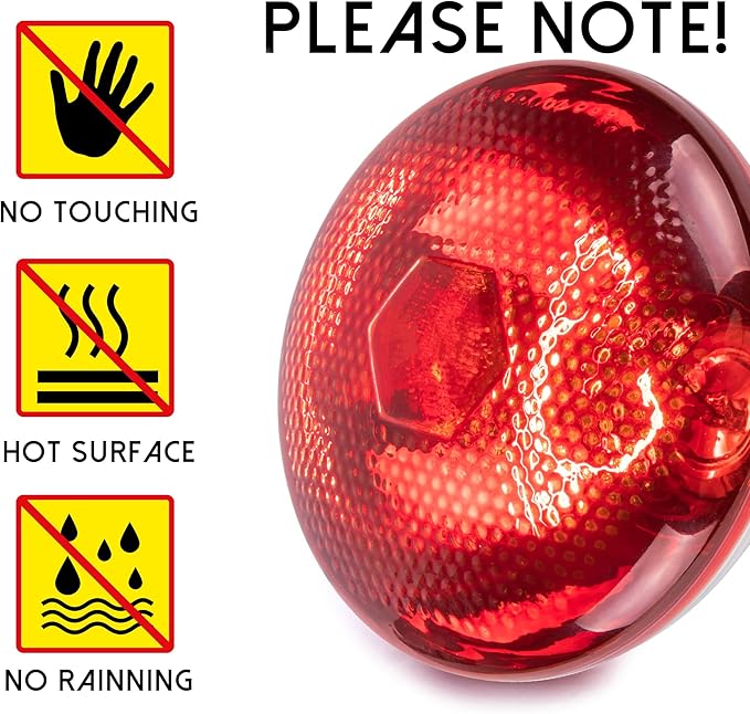 4 Pack 250W Chicken Heat Lamp Bulbs, PAR38 Red Heat Lamp for Chicks, Infrared Reflector Heating Bulbs for Brooder Heater, Infrared Heat Lamp for Pet, Bathroom, Food