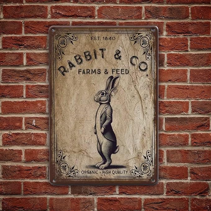 Farm & Feed Tin Sign Vintage Metal Sign Indoor/Outdoor Wall Decor Metal Poster 8x12 Inch