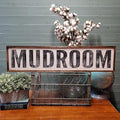 Rustic Wood Plaque Mudroom Signs,Utility Room,Wood Sign License Plate Door Hanging Wall Art Kitchen Home Decor 6" x 16"