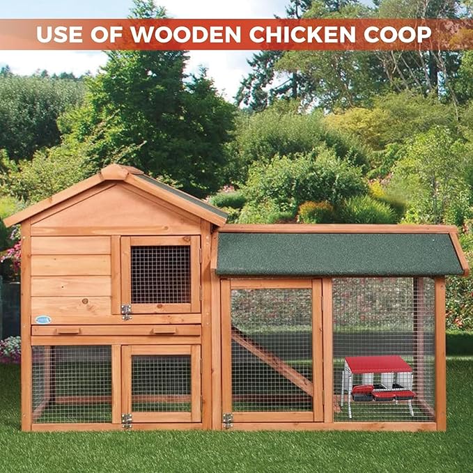 3 Compartment Metal Chicken Nesting Box, Includes 3 Soft Hay Mats, Automatic Roll-Out Egg Collection, Waterproof Galvanized Steel Laying Box with Perch & Wall Mount, for Hens Ducks Rabbits