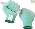Evridwear Cut Resistant Gloves Food Grade Level 5 Kitchen Safety Protection (Medium, Green)