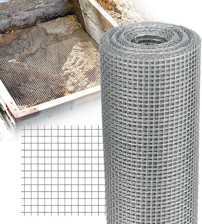 1/8 Inch Hardware Cloth 20'' x 10' 27 Gauge Hot Dip Galvanized Welded Wire Mesh for Chicken House/Coop Fencing, Animal Cage Netting, Bee Swarm Protection Netting and Poultry Enclosures
