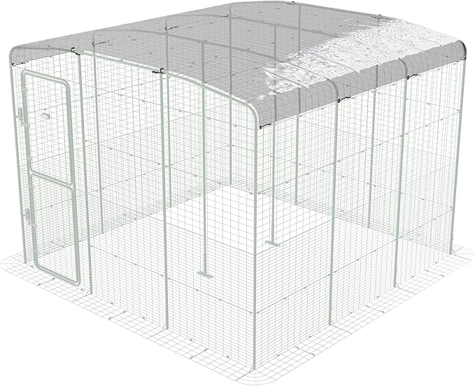 Omlet Clear Chicken Run Tarp | Durable Weatherproof Cover for Poultry Runs | Full Protection from Rain, Wind & Snow | Includes Bungees | UV Resistant Coating | 9ft x 9ft