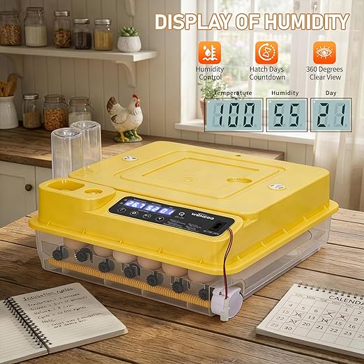 Winado Incubators for Hatching Eggs, 30 Egg Incubator with Automatic Egg Turning, Temperature & Humidity Control, Egg Candler, Automatic Water Filling and Day Counter for Eggs Hatching