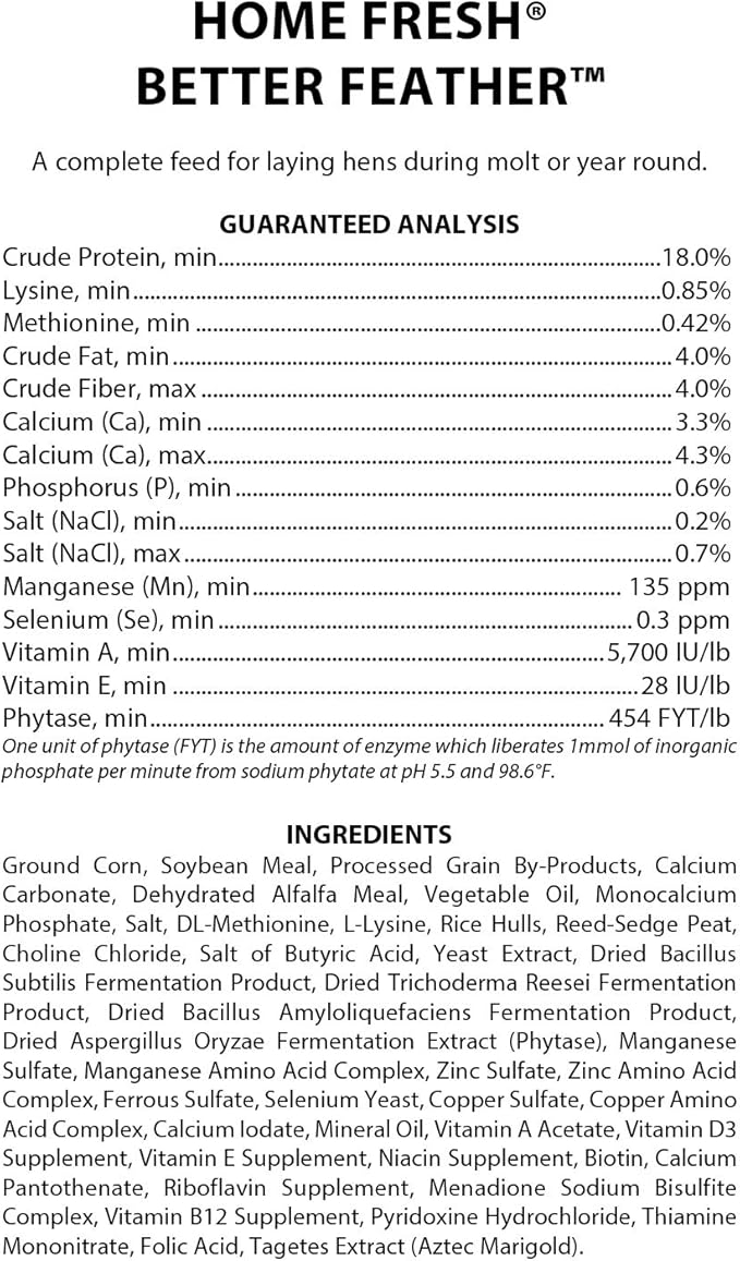 Chicken Feed | Supports Feather Growth and Egg Production, High Energy and Protein, Better Feather Chicken Food | 40 Pound Bag