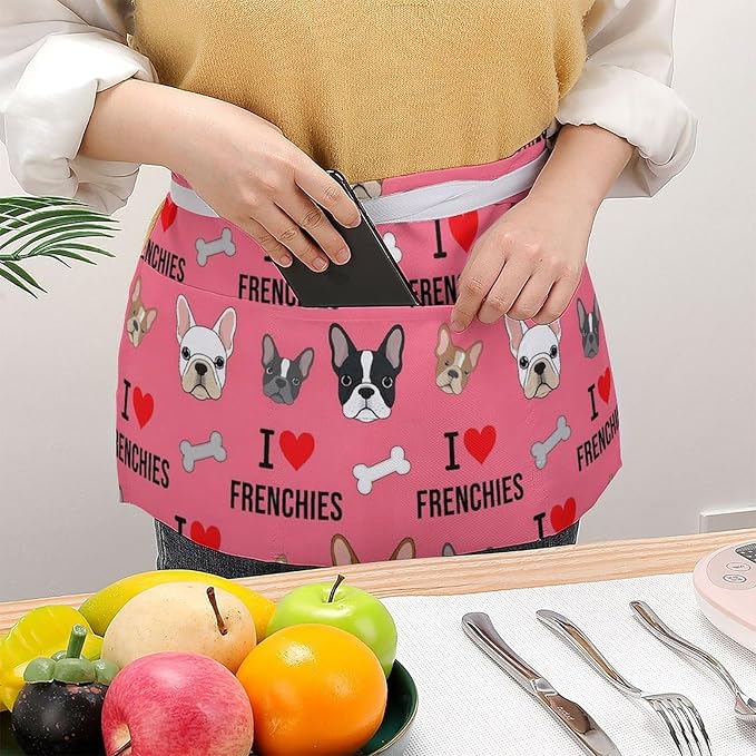 Unisex Half Waiter Waist Short Apron Waterproof Chef Works Waitress Aprons