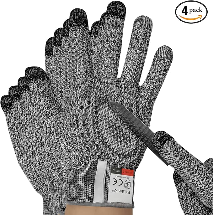Fullsheild Cut Resistant Gloves Food Grade Level 5 Protection for Kitchen Anti Cut Gloves for Meat Cutting Woodworking
