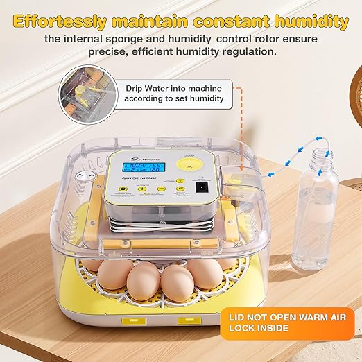 Sailnovo 12 Egg Incubators for Hatching Egg with Auto Egg Turning and Auto Humidification,Incubator for Chicken Eggs,Temperature Control, Egg Candler,Ideal for Farm,School and Lab