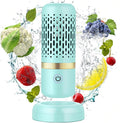 Cudinham Fruit and Vegetable Purifier Cleaner Washing Machine Upgraded Capsule Shape Disinfection OH-ion Purification Technology for Cleaning Grains Rice Meat Seafood, Blue Turquoise