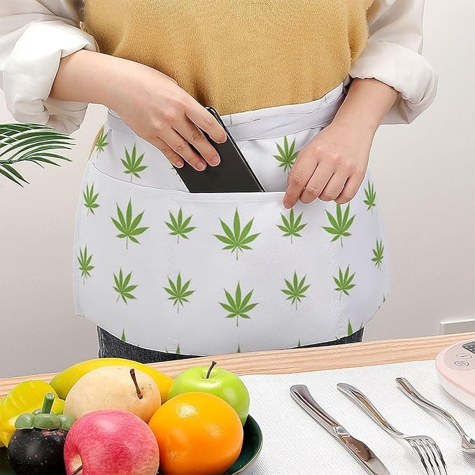 Unisex Half Waiter Waist Short Apron Waterproof Chef Works Waitress Aprons