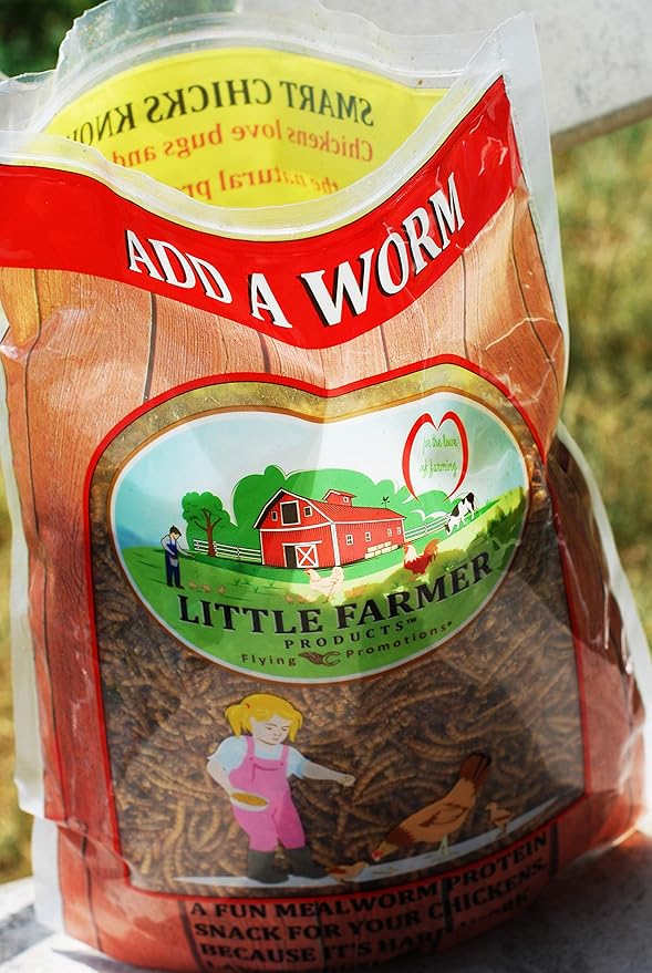 Add a Worm | Dried Mealworms Premium Poultry Treat for Chickens | 1 lb