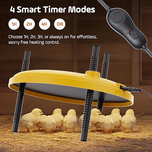 Chick Heat Plate-Chicken brooder, Chicken Coop Heater 35W 12''x12'' with Adjustable Temperature, Safe Heating Plate for Baby Chicks and Poultry Warmth