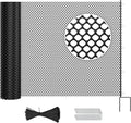 DoCred Plastic Fence with Stakes, 39.4in x 82ft Portable Poultry Fencing Net Mesh for Chickens & Dog, Temporary Gardening Fence Pet Barrier for Backyards, Vegetable Gardens, Lawn & Outdoor Decoration