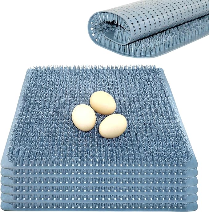 6PCS Washable Chicken Nesting Pads for Laying Eggs, Silicone Nesting Pads for Chicken Coop, Chicken Coop Accessories
