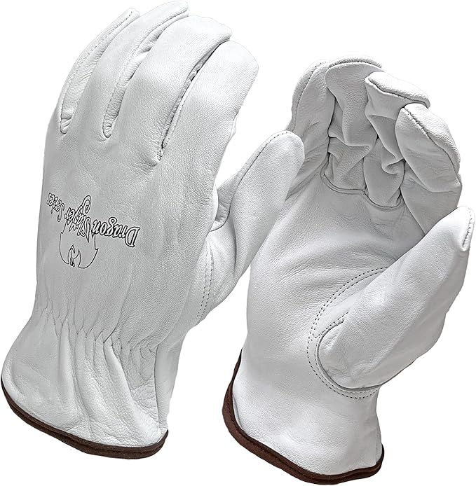 Strongarm Premium Goatskin Leather Welding & Work Gloves, for Welding, Construction, Industrial, Gardening, Mechanix, Driver