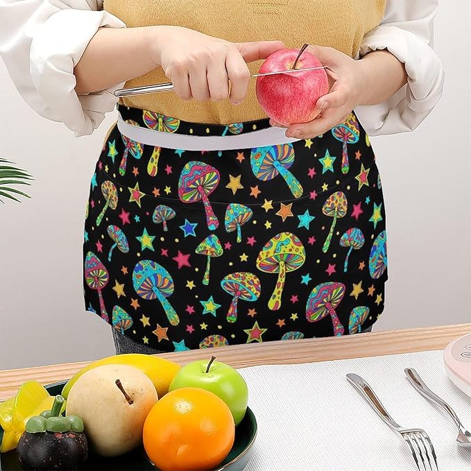 Server Waitress Waist Apron Cooking Kitchen Restaurant Aprons for Women Men