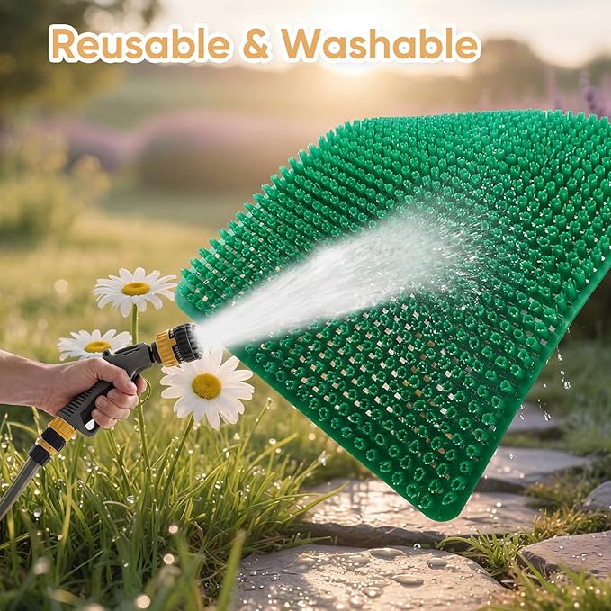 10 Pcs Chicken Nesting Pads Washable 13.8 * 11.6 Nesting Box Pads for Chickens Coop Artificial Grass Rug Accessories Plastic Grass Mat for Chicken Coop Accessories(Green)