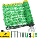 TMEE Electric Fence Netting Livestock Fencing for Goat with 14 Posts Double Spiked, Portable Mesh for Sheep, Deer, Hogs, Dogs in Backyards, Farms and Ranches, 49.6" H x 164' L, Green