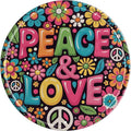 CSWLJS Room Decor Peace And Love Metal Tin Sign 8x8 In Durable Indoor/Outdoor Gift Vintage Wall Art Decor