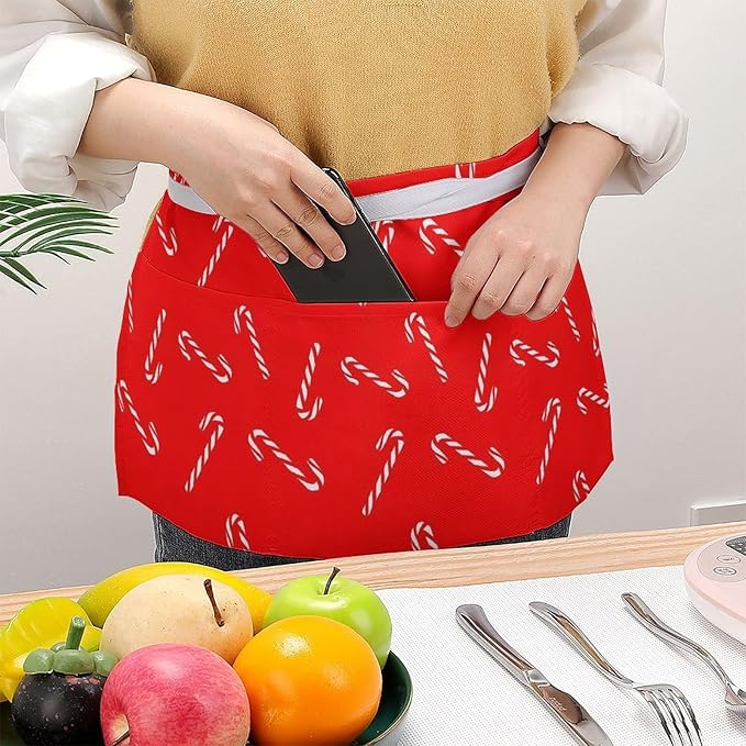 Unisex Half Waiter Waist Short Apron Waterproof Chef Works Waitress Aprons