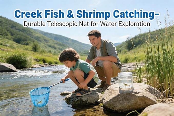 4pcs MAGIKON 8-Inch Diameter Retractable Bug Net,Little Fish Butterfly catching Net Colorful