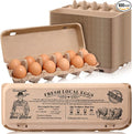 Honeydak 100 Pcs Egg Cartons Bulk 12 Count 2x6 Style Reusable Pulp Paper Egg Tray Dozen Storage Box Container Holder for Supermarkets Fresh Kitchen Family Farm Markets (11.81x10.04x2.76 In)