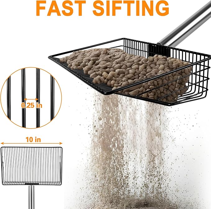 Large Chicken Poop Scooper, Chicken Coop Rake Scooper Accessories