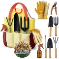 10 Pcs Gardening Tool Set for Women – All-in-One Garden Tools Set with Handy Tote Bag, Ergonomic Design & Rust-Resistant Steel – Gardening Tools for Women for Easy Garden Care & Gifts for Plant Lovers