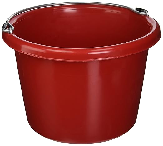 FORTEX Industries 280046 Utility Pail Red, 8 Quart