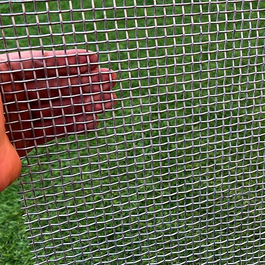 17 Gauge Strong Galvanized Woven Mesh 1/4" Holes 40"X24" Delivered Flat|Poultry Cage Netting-Anti-Rodent Steel Mesh Crimped Mesh Snake Fence Chicken Wire Fencing-Corrugated Wire Privacy Fence