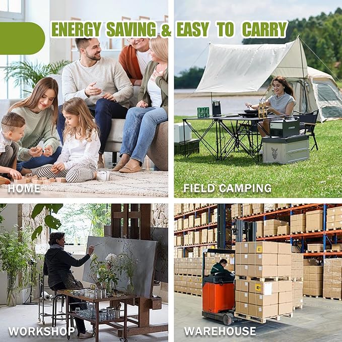 Battery Operated Fan, ,Can Running 5-24 Hours, Solar Fan Design For Shed, Home ，Outdoor,with USB Output For Emergency Situation Without Electric