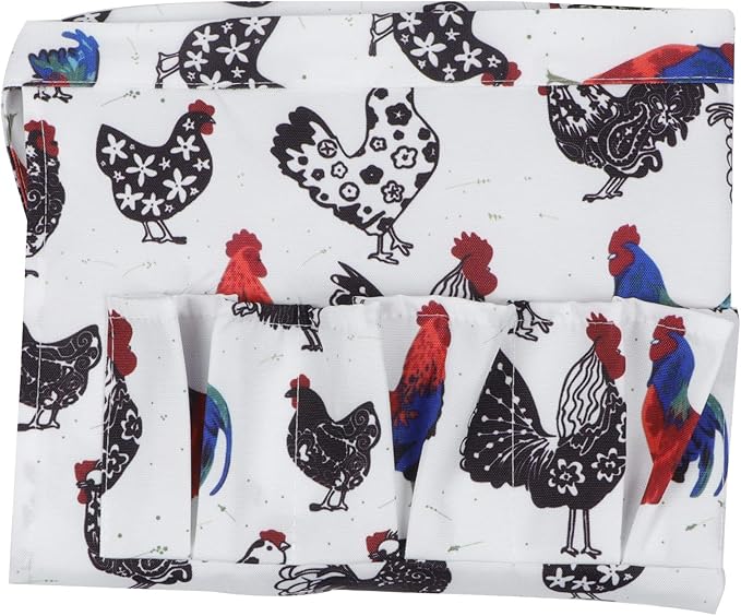 Eggs Collecting Apron with Multiple Pockets Hands Free Farm Apron for Gathering Chicken Duck Eggs Thick Polyester Material Adjustable Strap S M L Size Options (2 L)