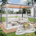 20Mil Clear Tarps Heavy Duty Waterproof,5ft x 18ft Plastic Clear Tarp with Grommets for Patio, Outdoor Porches, Pavilion Rain Shield, Winter Plants Greenhouse