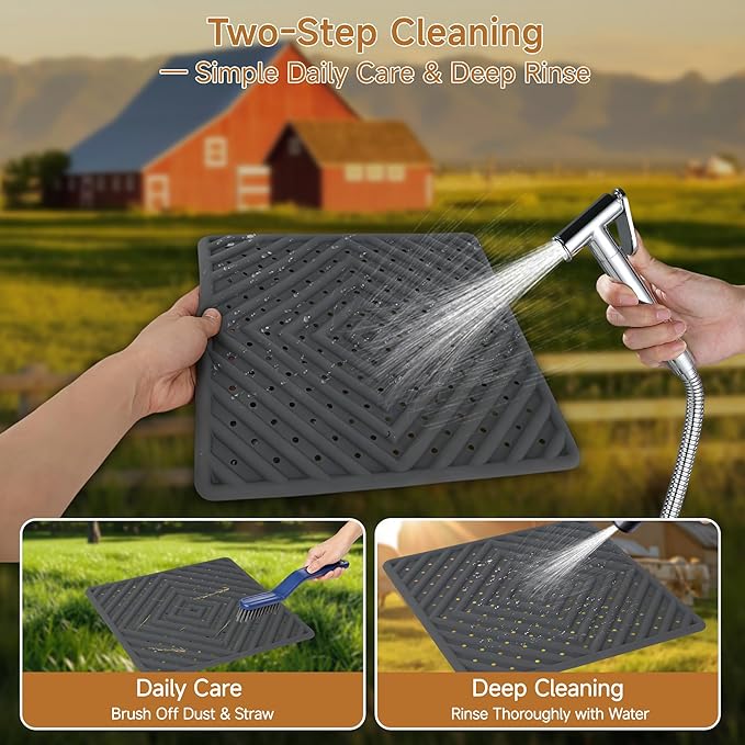 Skimzy Washable Chicken Nesting Pads, Reusable Nest Box Liners for Hens, Soft & Durable Egg Laying Mats, Easy to Clean Coop Accessories (12x12 Inch) (6)