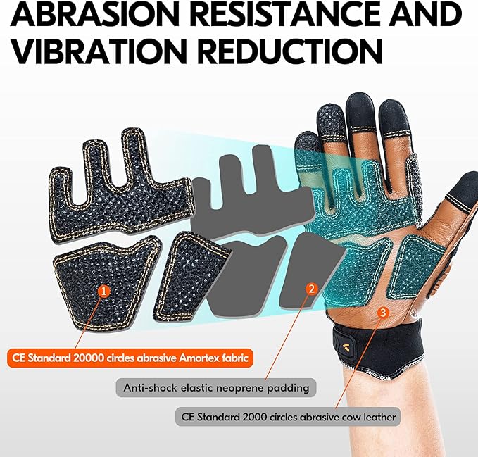 Vgo... Cutproof Gloves,Cut Resistant Gloves,HPPE Anti-cut Liner,Hand Protection,ANSI A3,Touchscreen