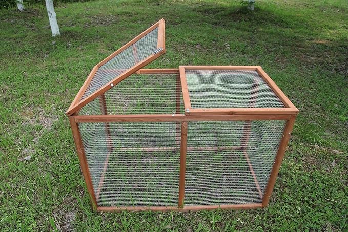 Chicken Coop Wooden Outdoor Cage Garden Backyard Hen House for 2-4 Chickens (40) Brown