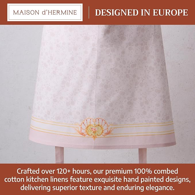 Maison d' Hermine 100% Cotton Apron for women with Pocket Kitchen Chef Apron for Men Cooking Easter Decorations