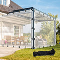 Clear Tarp Waterproof - with Grommets Tarps, 9.8x12.8 ft Clear Vinyl Patio Enclosure Tarpaulin for Porch Cover Chicken Coop Covers for Winter Transparent Lonas