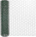 Chicken Wire for Floral Arrangements, 14 x 79 in Galvanized Iron Hexagonal PVC Coated for Crafts/Poultry/Garden, Chicken Wire Netting Fence Mesh [Green]