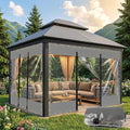 15'W X 8'H Outdoor Vinyl Curtains for Patio with Zippers, 21.16oz Clear PVC Screen Panels, Heavy Duty Porch Enclosure with Grommets for Outside Porch Balcony Pergola Gazebos