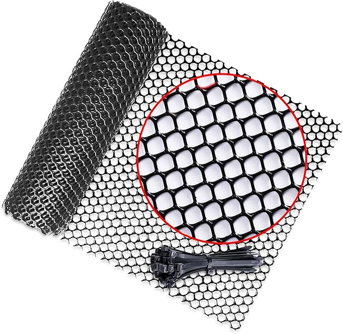 Plastic Wire Mesh Fence 15.7 in x 16.4 FT Roll Garden Fencing Durable Plastic Chicken Wire Mesh - Ideal for Poultry,Dogs,Rabbit,Snake Barrier Gardening Versatile Netting