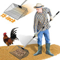CAROD 15"-Large Thickened Chicken Poop Scooper, 24 to 68" Adjustable Chicken Coop Scoop for Poop with Stainless Steel Handle, Litter Scooper Sifting Shovel Chicken Coop Accessories