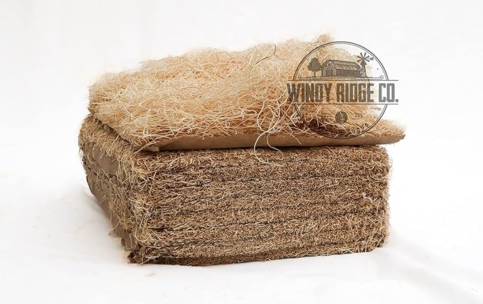 Natural Chicken Nesting Pads - 10 Pack - Aspen Excelsior Bedding Hen Nest Box Liners - USA Made - 13" x 13"
